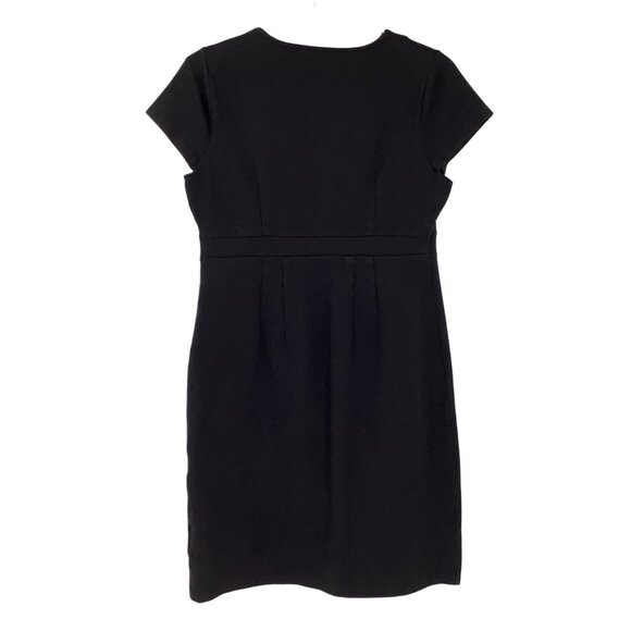 Boden Black Sheath Dress Size 8 Cotton Blend Stretch Office Evening Wear - Picture 2 of 4